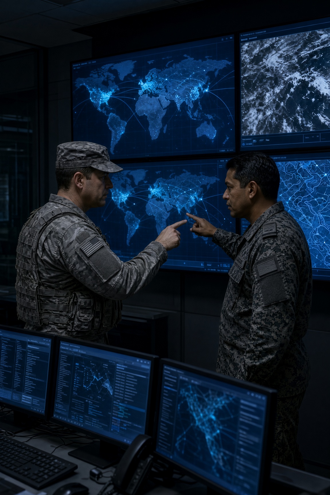 U.S. and partner-nation operators in a joint cyber exercise
