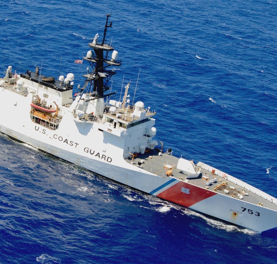 U.S. Coast Guard national security cutter underway